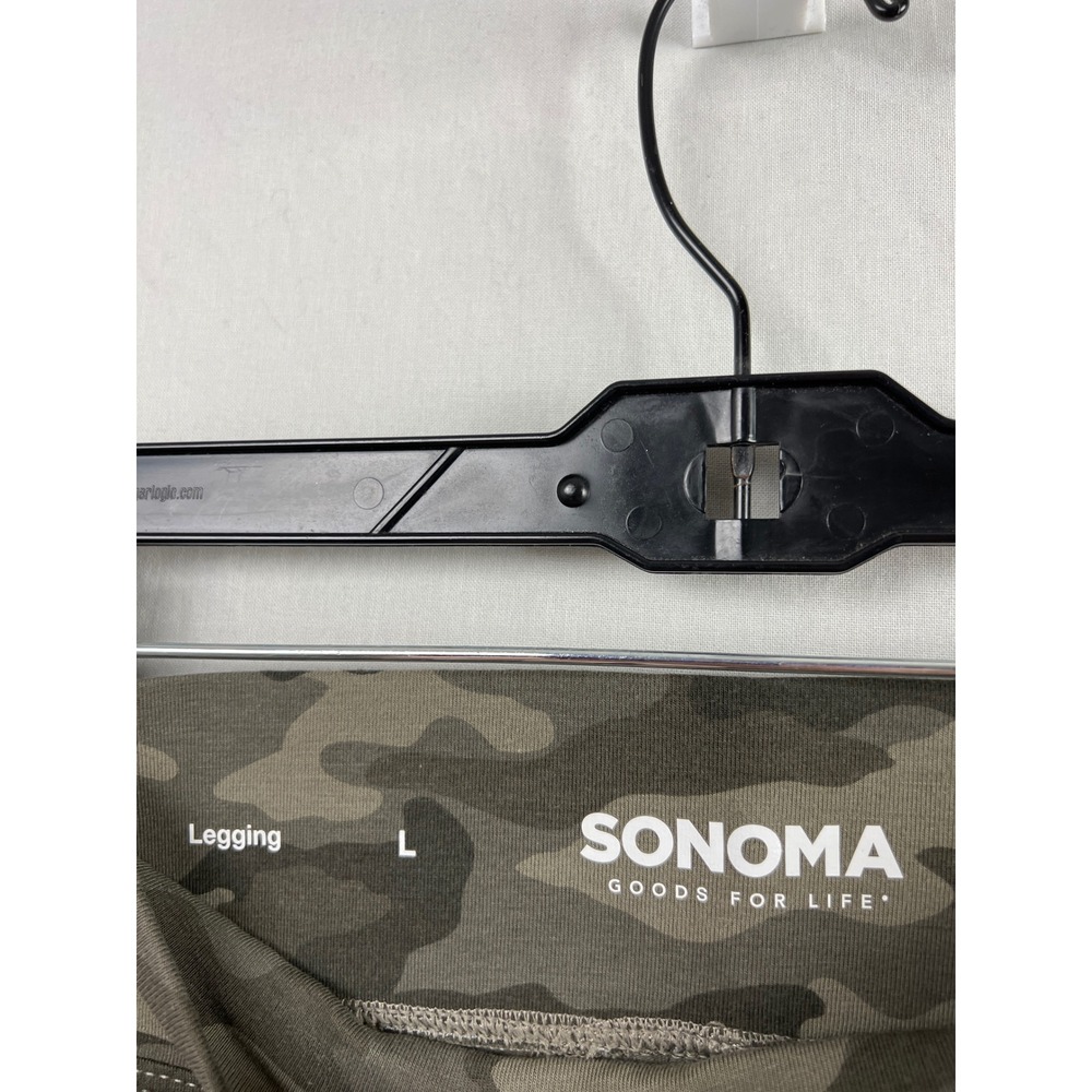 Sonoma Everyday Legging Women L Green Camo Mid Rise Everyday Skinny New - Picture 2 of 9
